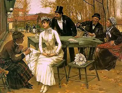 Le Premier Accroc, 1887, hôtel de ville de Vichy, salle des Mariages.