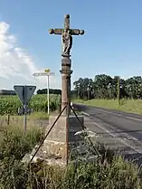 Croix de chemin à double face.