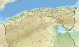 Voir sur la carte topographique d'Algérie (nord)