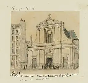 La basilique Notre-Dame-des-Victoires, ancienne chapelle des Petits Pères.
