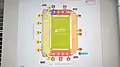 Le plan du stade de Widzew Łódź