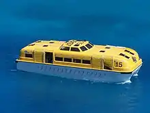 Un des 18 canots de l'Oasis of the Seas, pouvant contenir jusqu'à 370 personnes.