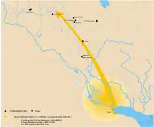 carte de la Mésopotamie entre 5400 av. J.-C. et 3600 av. J.-C.