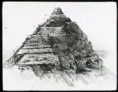 Fort Potaketake par l'expédition Mana, entre 1921 et 1923.