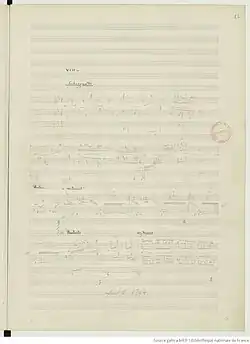 page du manuscrit.