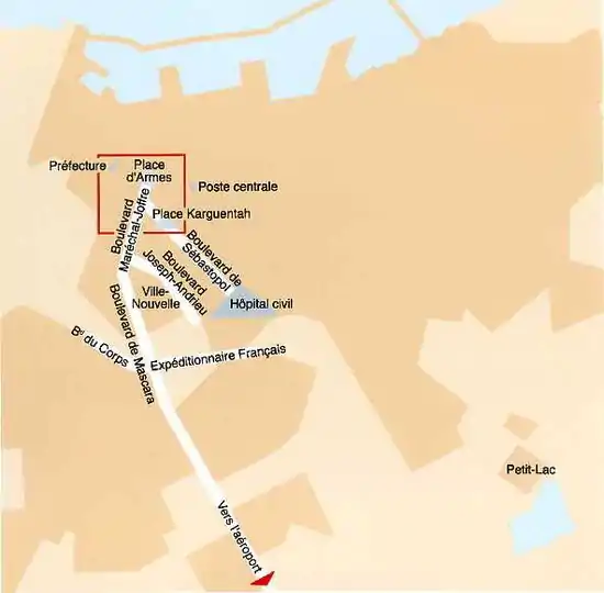 plan très sommaire d'Oran