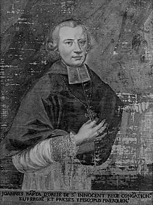 Jean-Baptiste d'Orlier de Saint-Innocent, évêque de Pignerol (tableau du XVIIIe siècle, couvent des Servites de Marie de Turin).