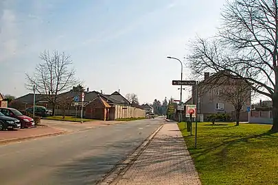 Ostřešany : rue principale.