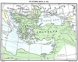 L'Empire ottoman en 1801.