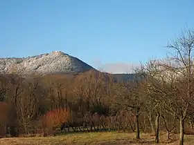 Le mont Sainte-Odile en hiver, commune d’Ottrott.