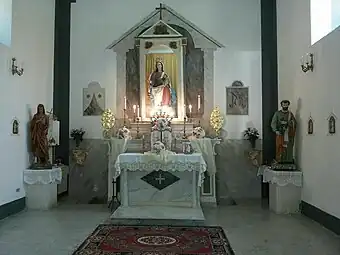 Acquafondata, Italie, le petit sanctuaire de Notre-Dame du Mont-Carmel.