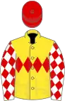 Yellow, Red triple diamond, White sleeves, Red diamonds, Red cap