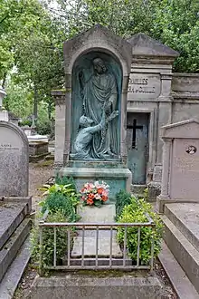 La Résurrection de Lazare (1862), tombe de l'artiste, Paris, cimetière du Père-Lachaise.