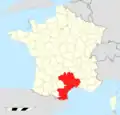 Localisation du Parlement des territoires en France
