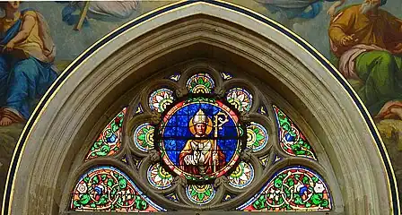 Saint Germain, martyr, verrière.