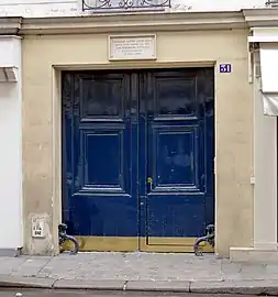 No 31 : immeuble habité par George Sand.