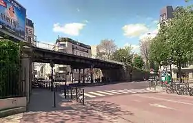 La rue des Orteaux passe sous la ligne de Petite Ceinture.