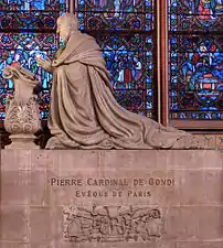 Orant de Pierre de Gondi dans la cathédrale Notre-Dame-de-Paris.