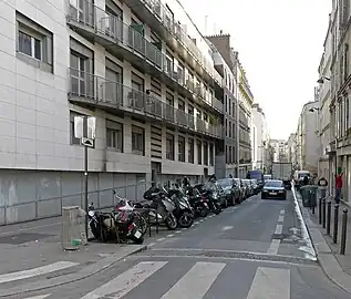 Rue Morand vue depuis la rue de l'Orillon.
