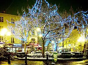 Place de la Contrescarpe à l'époque de Noël (2009).
