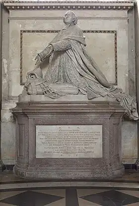 Priant de Mgr de La Tour d'Auvergne-Lauragais.