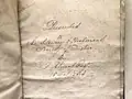Fig.2 Preuve de possession et preuve du don du manuscrit par Thomas Amiot, Esquire, le 18 octobre 1834.
