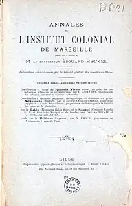 Annales de l'institut colonial de Marseille, 1895
