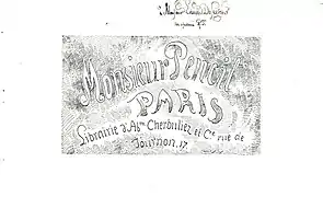 Page de titre de l'ouvrage de Rodolphe Töpffer "Monsieur Pencil" (1840).