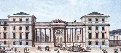 Le Palais Bourbon au XVIIIe siècle.