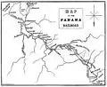Carte du chemin de fer du Panama de 1861, tirée de l’Histoire illustrée du chemin de fer du Panama.