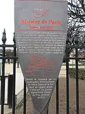 Panneau Histoire de Paris.