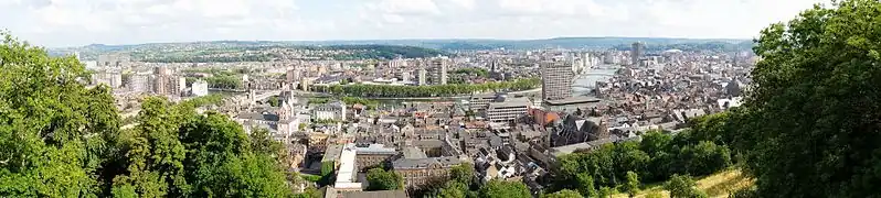 Vue panoramique de Liège.