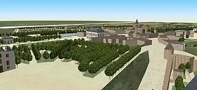 Vue panoramique depuis le clocher de l'Abbaye de Saint-Maur (4)