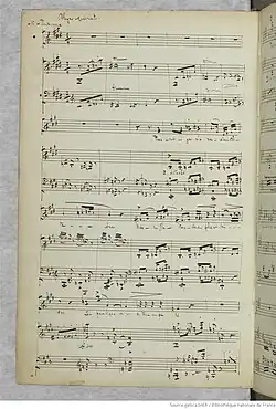 page du manuscrit