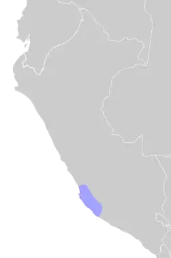 Zone de développement et d'influence de la culture de Paracas.