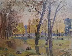 Parc de la Tête d'Or inondé, localisation inconnue.