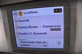 Un écran d'information Dilidam.