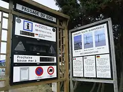 Horaires des marées.