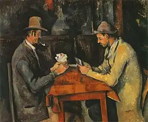 Les Joueurs de cartes, (1890-1895), 60 × 73 cm. Institut Courtauld, Londres.