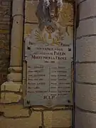 Monument aux morts paroissial.