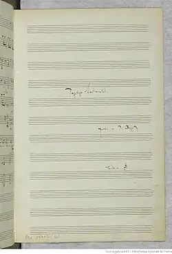 page du manuscrit autographe