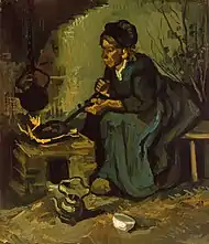 Paysanne faisant la cuisine, Vincent van Gogh, 1885