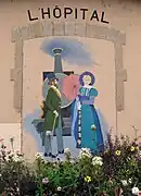 Fresque de Peter Musslé, gare de L'Hôpital.