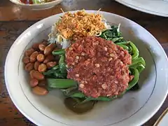 plecing kangkung (cuisine indonésienne de Lombok
