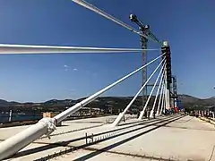 Tablier et câbles en juillet 2021