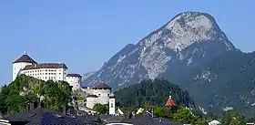 Vue depuis la :forteresse de Kufstein (de).