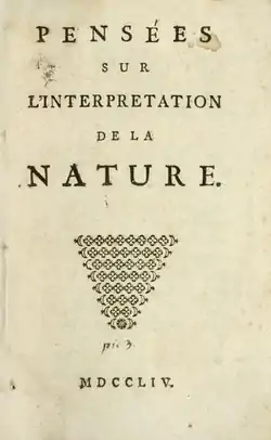 Image illustrative de l’article Pensées sur l'interprétation de la nature