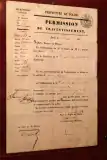 Permission de travestissement accordée par le préfet de police de Paris à Nathalie Micas le 11 octobre 1857