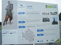 Panneau d'histoire locale.