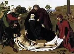 La Lamentation, tempera sur panneau, 29,2 × 21,6 cm, Metropolitan Museum of Art, New York